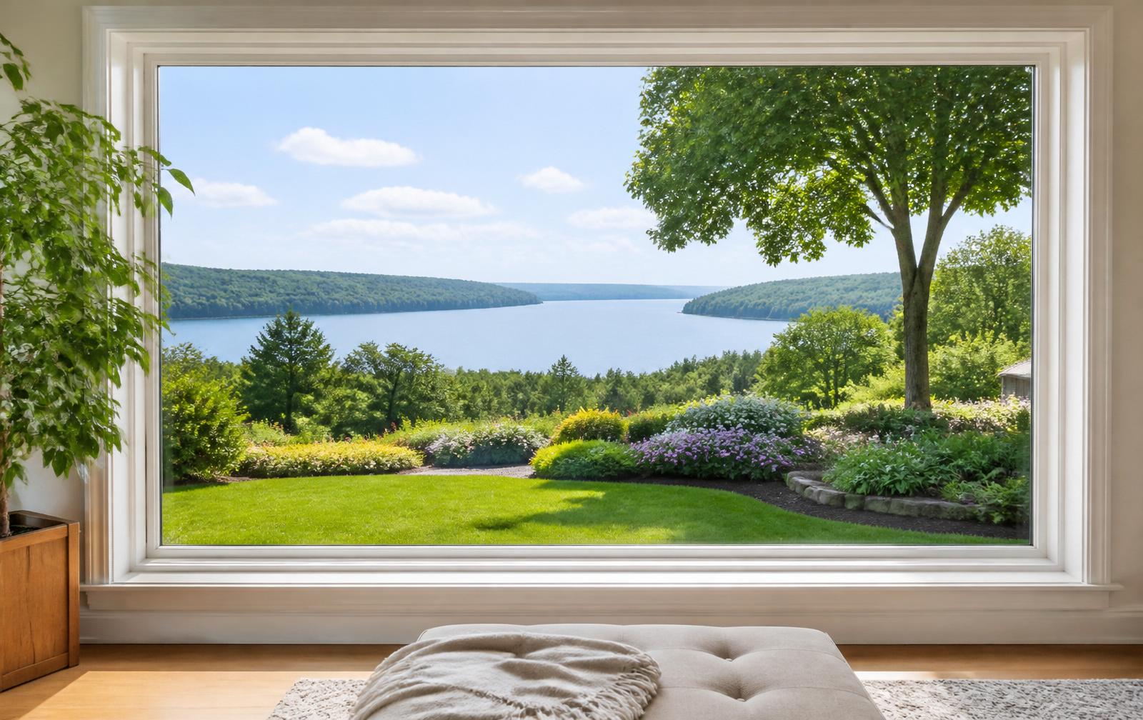 Crystal-clear window after professional cleaning